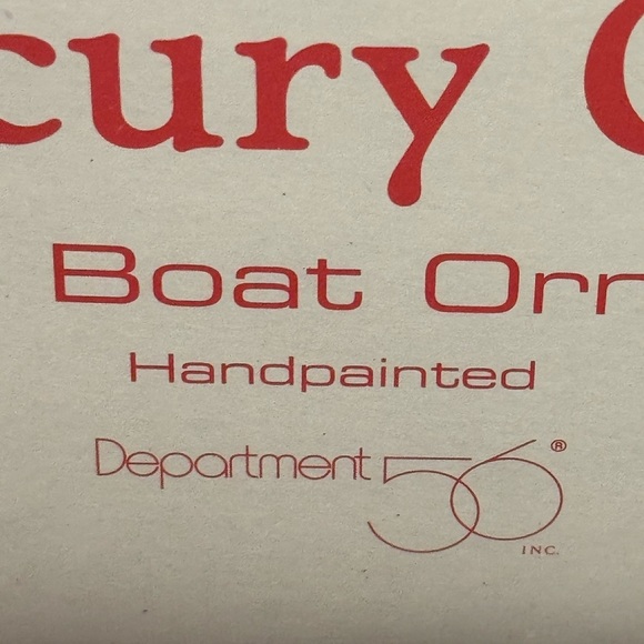 Mercury Glass Santa Speed Boat Christmas Tree Ornament Department 56 Handpainted - Picture 3 of 12